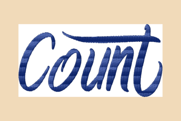 Count Lettering Script Embroidery Review