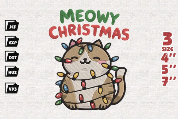 Cozy Catmas, Cute Cat Christmas Embroidery Review