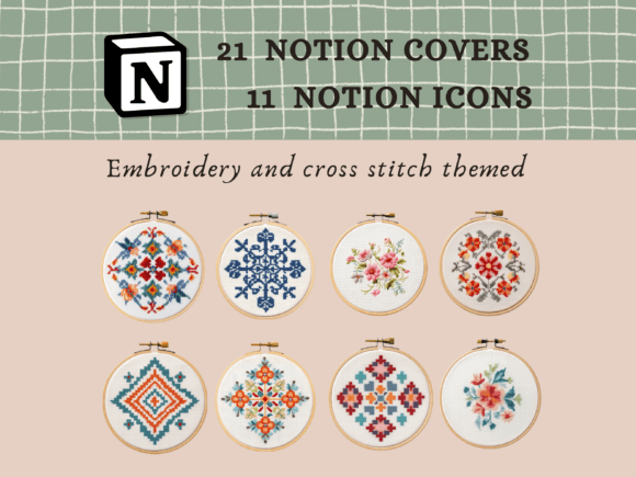 Embroidery and Cross Stitch Notion Icons