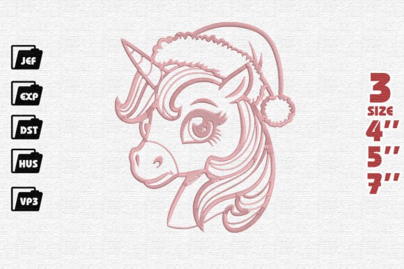 Festive Santa s Unicorn Embroidery Review