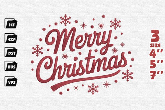 Merry Christmas with Snowflake Embroidery Review