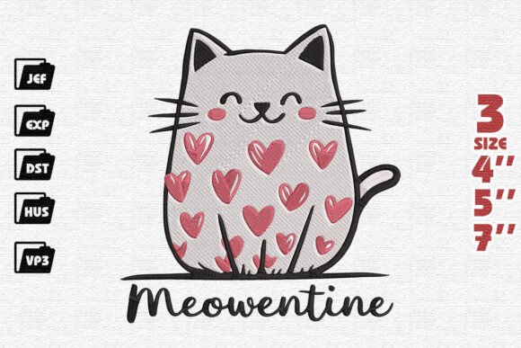 Smiling Cat Valentine Embroidery Review