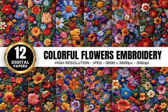 Vibrant Colorful Flower Embroidery Paper Review