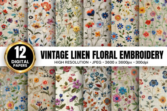 Vintage Linen Floral Embroidery Papers Review